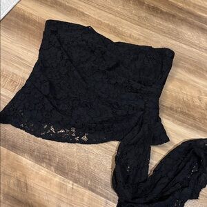 Mare Mare x Anthropologie Black Strapless Lace Tube Top